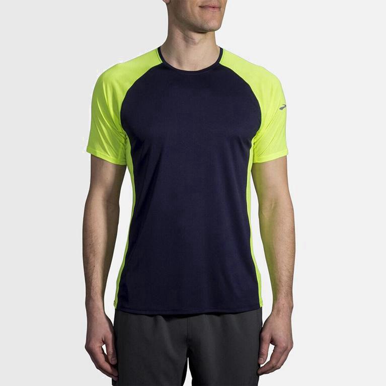 Brooks Stealth - Camisetas Manga Corta Hombre - Azules (CA2456917)